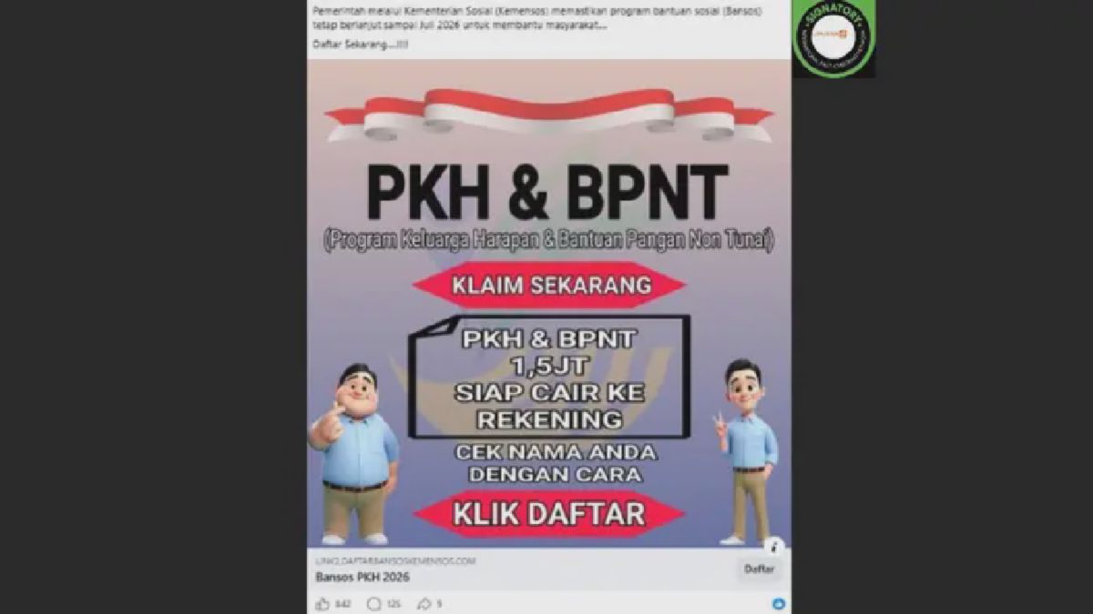 Cek Fakta Link Palsu Klaim Bansos PKH BPNT Rp1,5 Juta