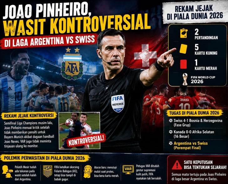 Stadion Kansas yang megah bergemuruh saat pengumuman susunan wasit bergulir di layar