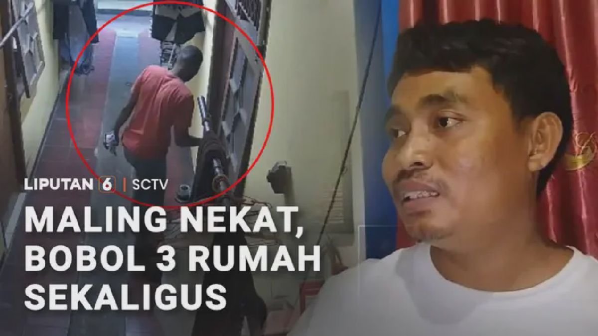 Maling Bobol Tiga Rumah Sekaligus Saat Penghuni Tertidur Lelap