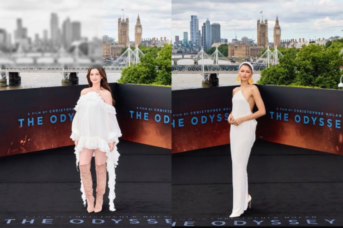 Los Angeles — Anne Hathaway dan Zendaya Populerkan Kembali Atasan Halter Neck