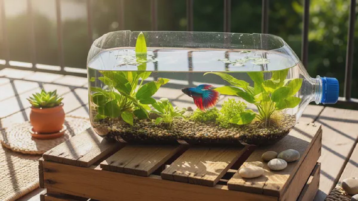 Sulap Galon Bekas Jadi Kolam Ikan Cupang Estetik