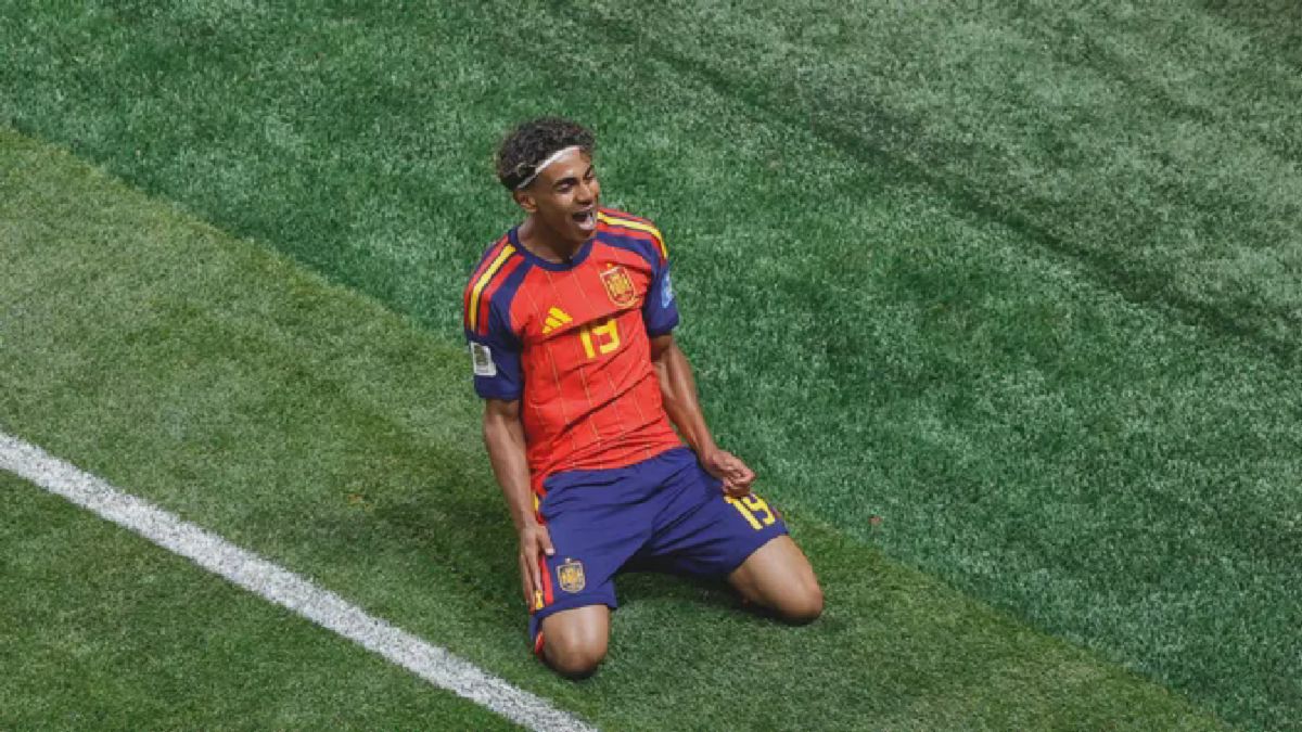 Lamine Yamal Selebrasi Gol Bawa Spanyol Gilas Arab Saudi